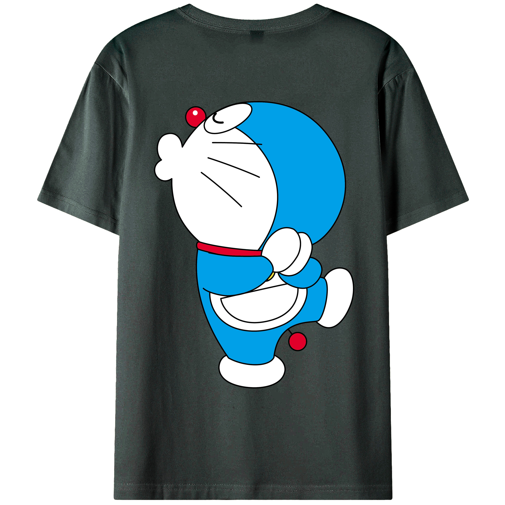 （画像用） ドラえもん Doraemon 綿100％ メンズ半袖Tシャツ（バックプリント） 通気性
